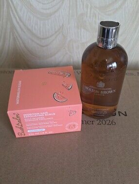 Bundle-Bask & Body Watermelon Sugar Ingrown Hair Exfoliating Scrub & Shower Gel
